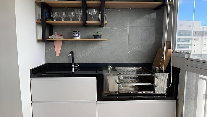 Área Gourmet - Granito Preto São Gabriel