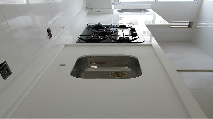 Cozinha Área Integrada - Quartzo Branco