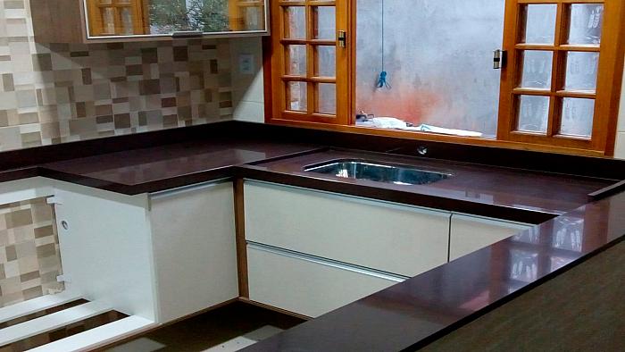 Cozinha - Granito Marrom Absoluto