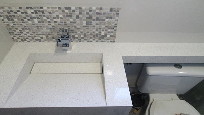 Lavatório - Quartzo Branco Stellar